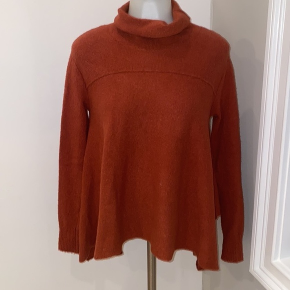 Free People Revolve Drape‎ Drape Wool Blend Turtleneck Sweater